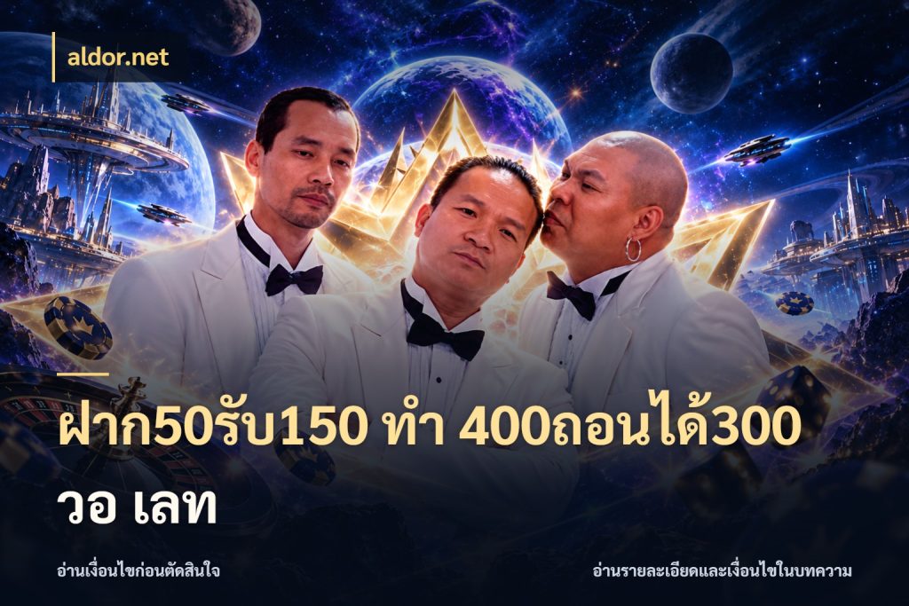 ฝาก50รับ150 ทํา 400ถอนได้300 วอ เลท โปรยอดรับที่สายเกมสนใจ สไตล์ aldor.net