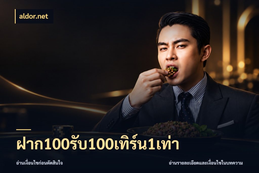 ฝาก100รับ100เทิร์น1เท่า ยอดฝากและยอดรับในมุมของคนชอบลุ้น กับ aldor.net