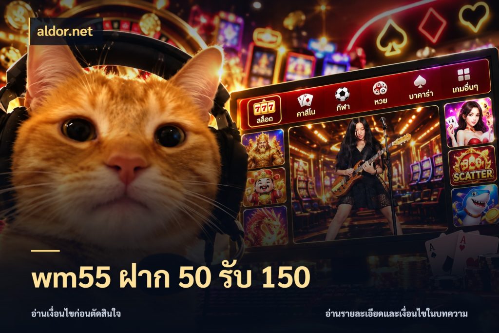 wm55 ฝาก 50 รับ 150 จุดเด่นของเครดิตที่คนชอบเกมอยากรู้ กับ aldor.net