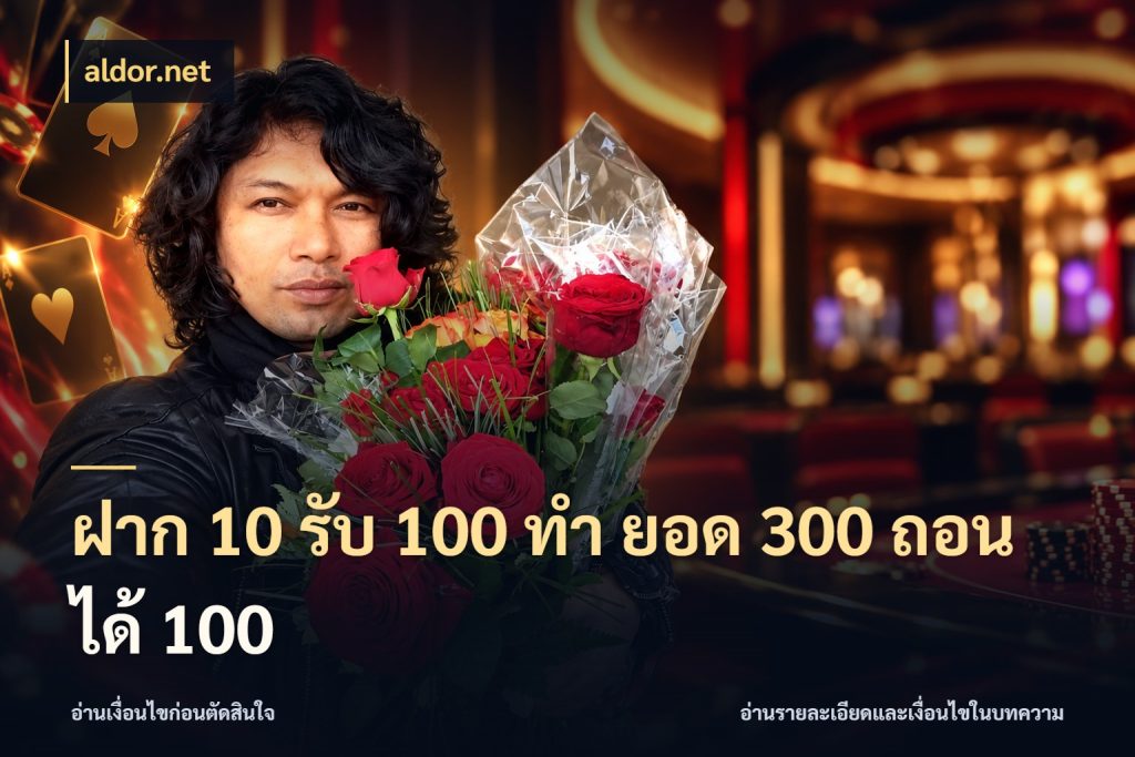 ฝาก 10 รับ 100 ทํา ยอด 300 ถอนได้ 100