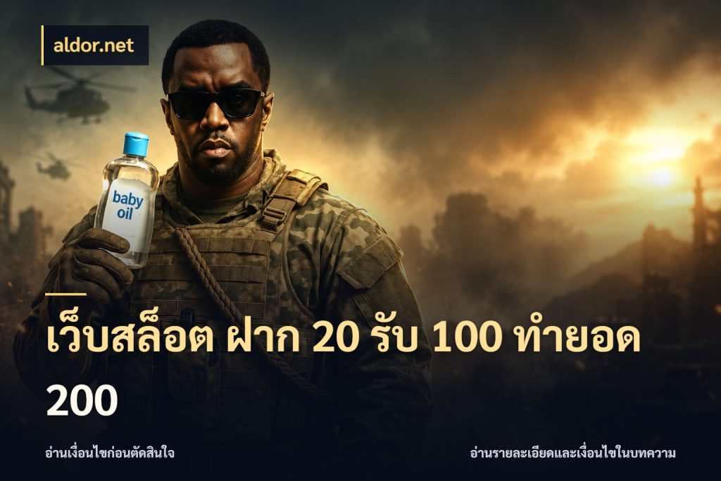 เว็บสล็อต ฝาก 20 รับ 100 ทำยอด 200 จับประเด็นยอดรับก่อนเลือกความสนุก สไตล์ aldor.net