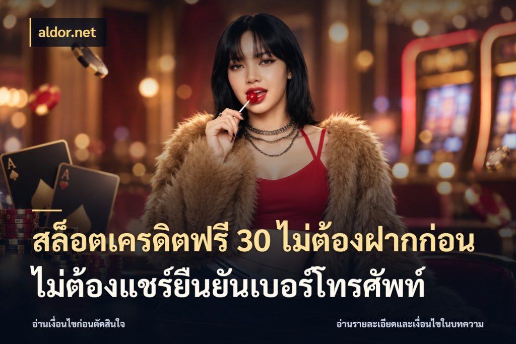 สล็อตเครดิตฟรี 30 ไม่ต้องฝากก่อนไม่ต้องแชร์ยืนยันเบอร์โทรศัพท์ aldor.net เปิดประเด็นเครดิตฟรีสำหรับคนชอบลุ้น