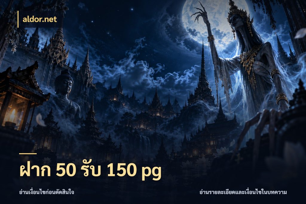 ฝาก 50 รับ 150 pg ยอดฝากและยอดรับในมุมของคนชอบลุ้น กับ aldor.net