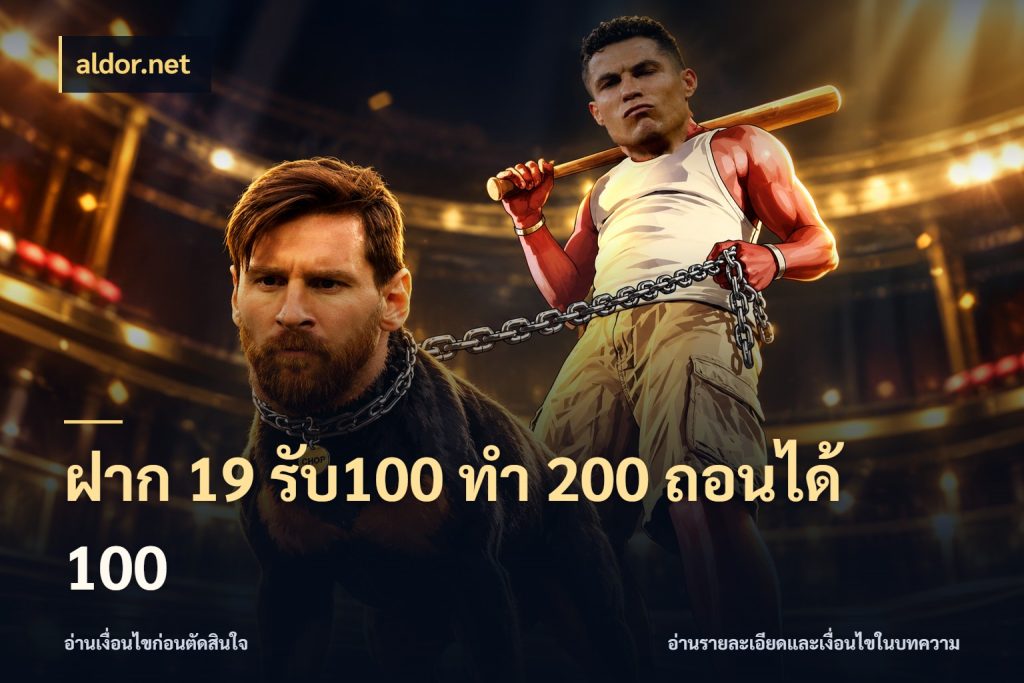 ฝาก 19 รับ100 ทำ 200 ถอนได้ 100 สนุกกับตัวเลือกโปรในสไตล์ของคุณ สไตล์ aldor.net