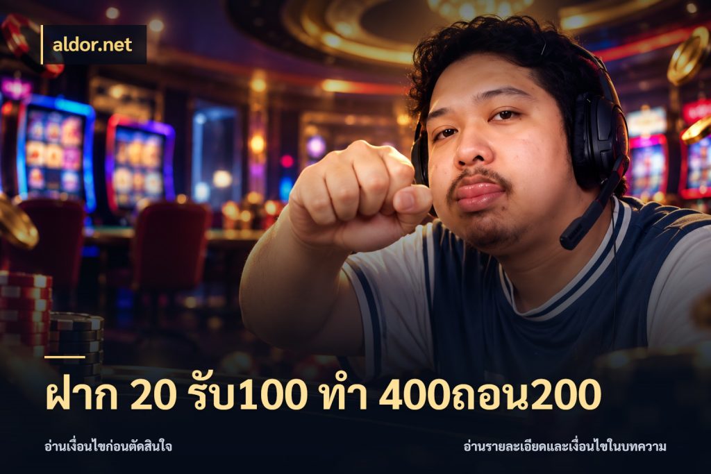 ฝาก 20 รับ100 ทํา 400ถอน200