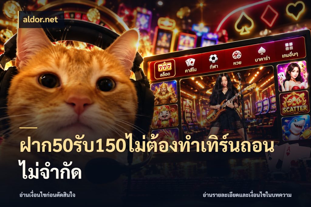 ฝาก50รับ150ไม่ต้องทําเทิร์นถอนไม่จํากัด รูปแบบโบนัสกับสิทธิ์ของสายเกม กับ aldor.net