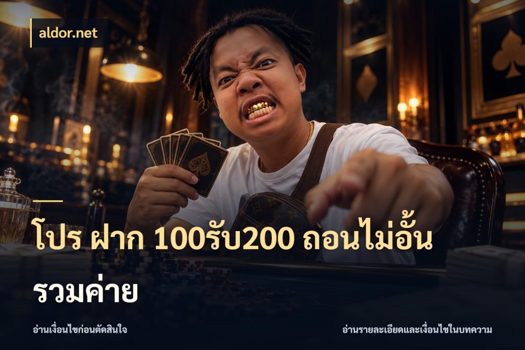 โปร ฝาก 100รับ200 ถอนไม่อั้น รวมค่าย aldor.net จุดเด่นของเครดิตที่คนชอบเกมอยากรู้