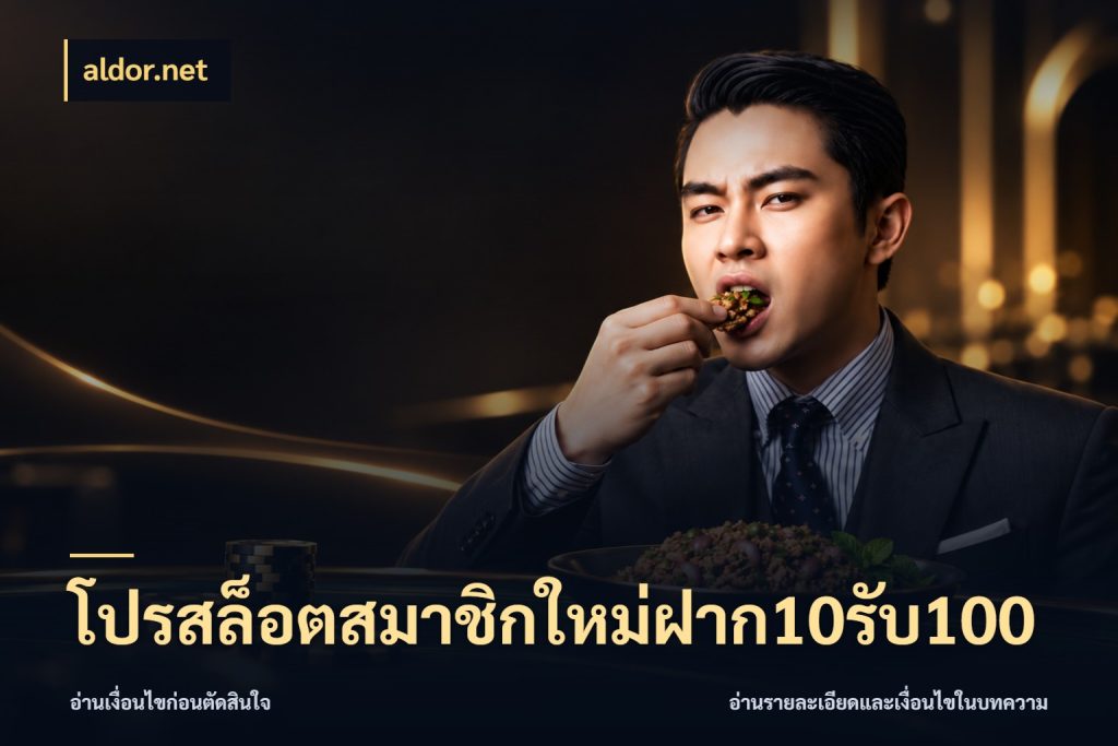 โปรสล็อตสมาชิกใหม่ฝาก10รับ100 เปิดมุมโปรให้เข้ากับเกมแนวโปรด ในมุม aldor.net