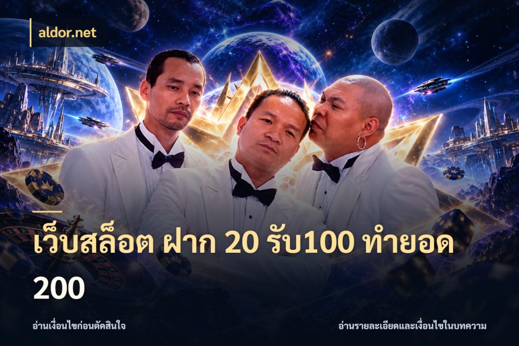 เว็บสล็อต ฝาก 20 รับ100 ทำยอด 200 รูปแบบโบนัสกับสิทธิ์ของสายเกม สไตล์ aldor.net