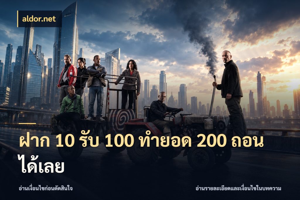 ฝาก 10 รับ 100 ทํายอด 200 ถอนได้เลย