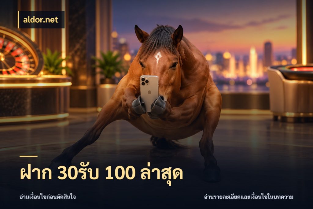 ฝาก 30รับ 100 ล่าสุด รูปแบบโบนัสกับสิทธิ์ของสายเกม กับ aldor.net