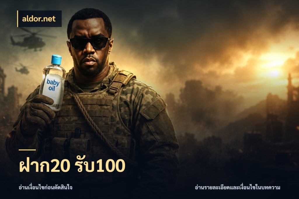 ฝาก20 รับ100 สีสันของโปรฝากและยอดรับ สไตล์ aldor.net