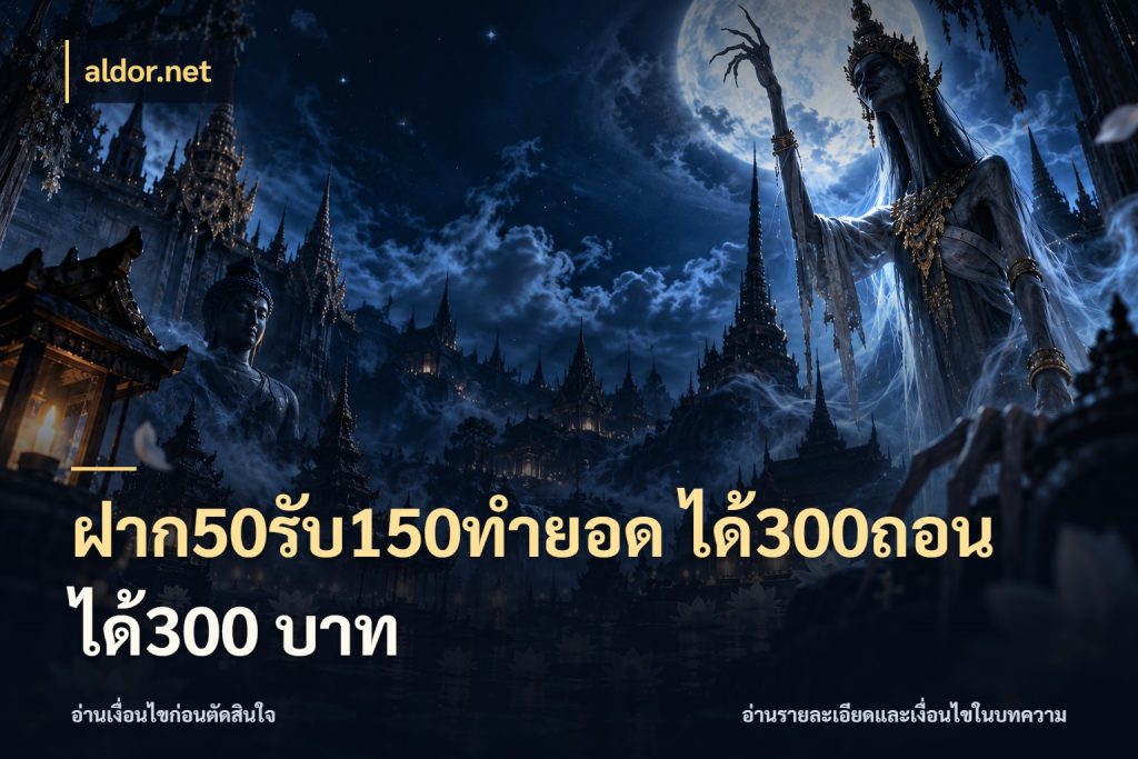 ฝาก50รับ150ทํายอด ได้300ถอนได้300 บาท จับประเด็นยอดรับก่อนเลือกความสนุก สไตล์ aldor.net