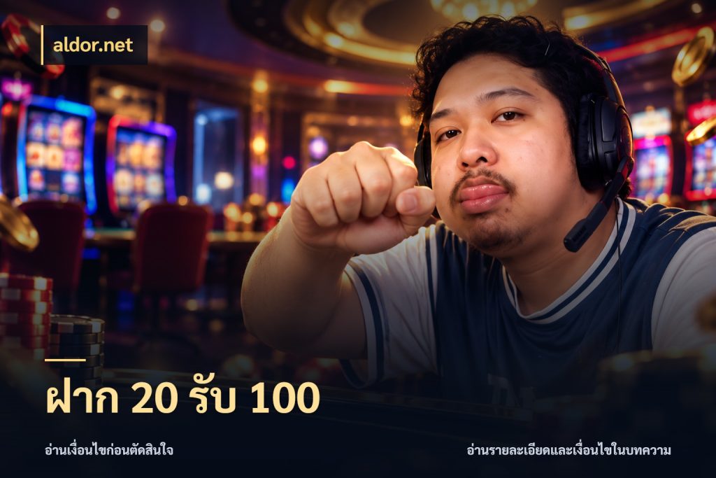 ฝาก 20 รับ 100 เครดิตกับรูปแบบโปรที่ตรงใจ ในมุม aldor.net