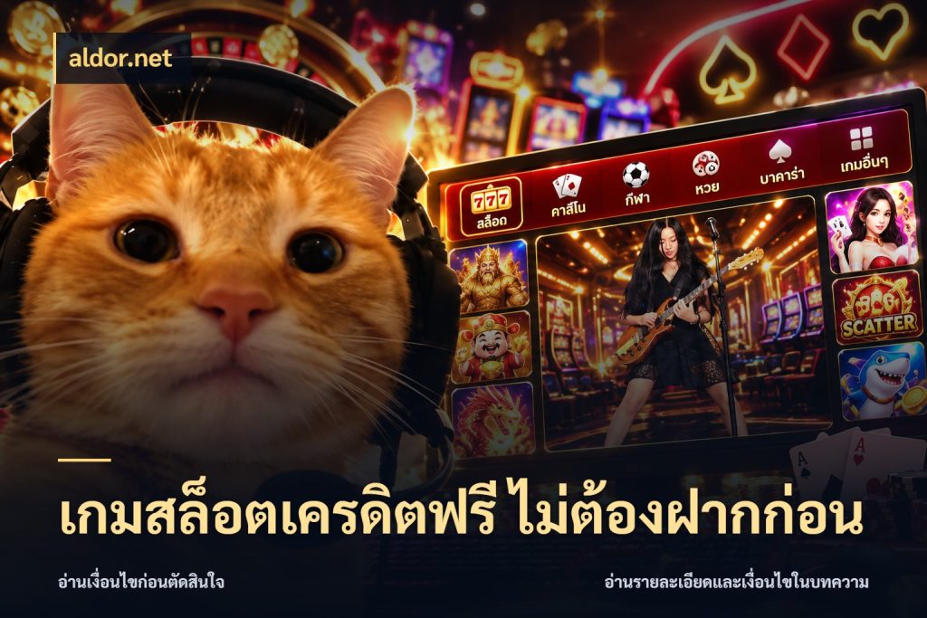 เกมสล็อตเครดิตฟรี ไม่ต้องฝากก่อน aldor.net สีสันของเครดิตฟรีและเกมแนวที่ชอบ