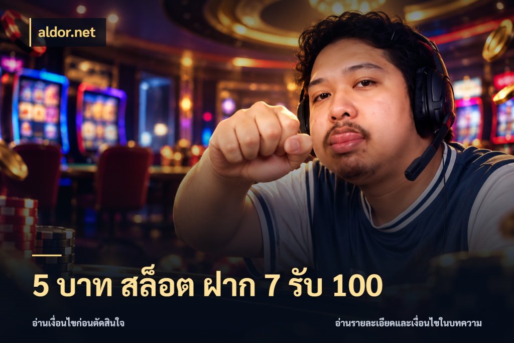 5 บาท สล็อต ฝาก 7 รับ 100 เปิดมุมโปรให้เข้ากับเกมแนวโปรด กับ aldor.net