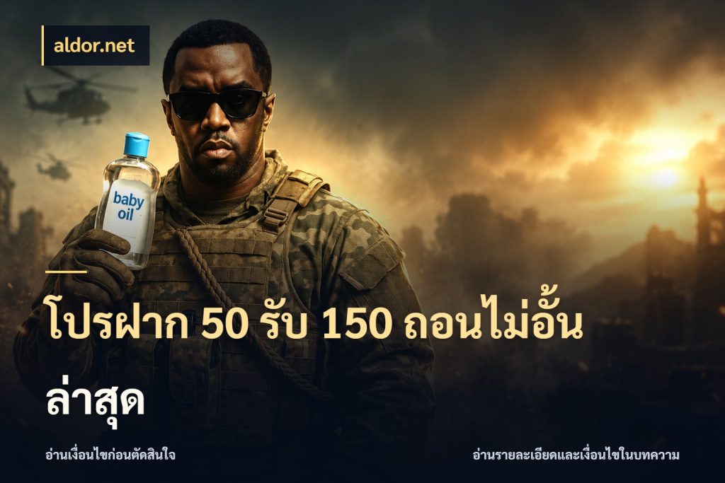 โปรฝาก 50 รับ 150 ถอนไม่อั้นล่าสุด จุดเด่นของเครดิตที่คนชอบเกมอยากรู้ ในมุม aldor.net