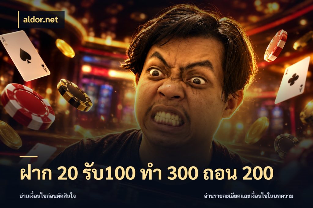 ฝาก 20 รับ100 ทํา 300 ถอน 200 จุดเด่นของเครดิตที่คนชอบเกมอยากรู้ สไตล์ aldor.net