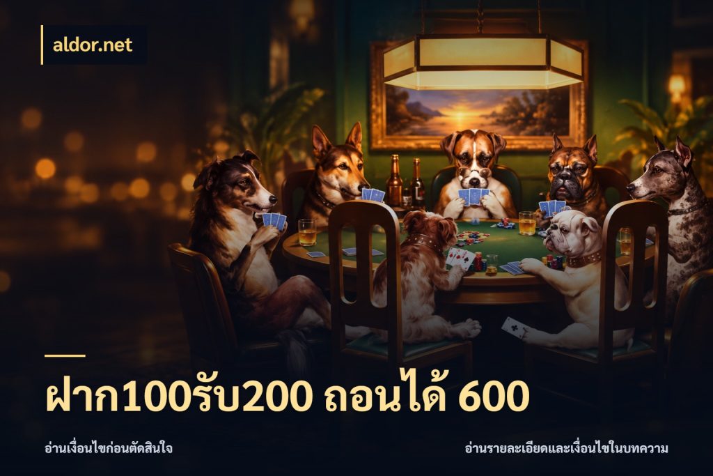 ฝาก100รับ200 ถอนได้ 600