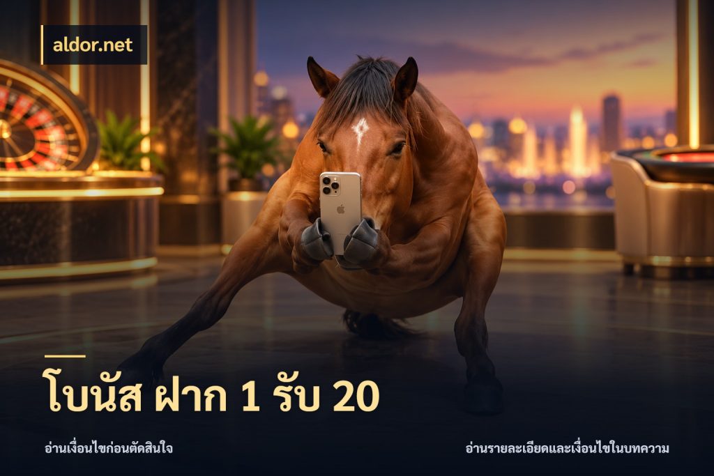 โบนัส ฝาก 1 รับ 20 จุดเด่นของเครดิตที่คนชอบเกมอยากรู้ กับ aldor.net
