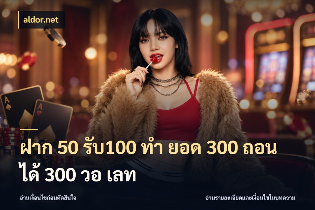 ฝาก 50 รับ100 ทํา ยอด 300 ถอนได้ 300 วอ เลท ยอดฝากและยอดรับในมุมของคนชอบลุ้น กับ aldor.net