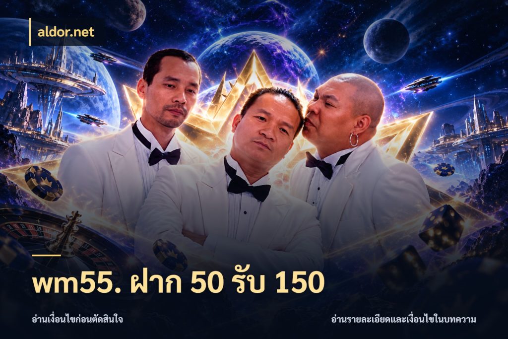 wm55. ฝาก 50 รับ 150 จับคู่โบนัสกับสไตล์เกมที่ชอบ ในมุม aldor.net