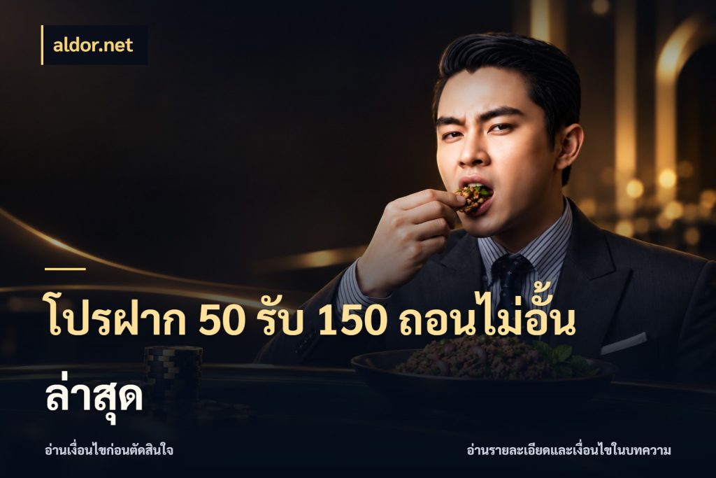 โปรฝาก 50 รับ 150 ถอนไม่อั้น ล่าสุด รูปแบบโบนัสกับสิทธิ์ของสายเกม สไตล์ aldor.net