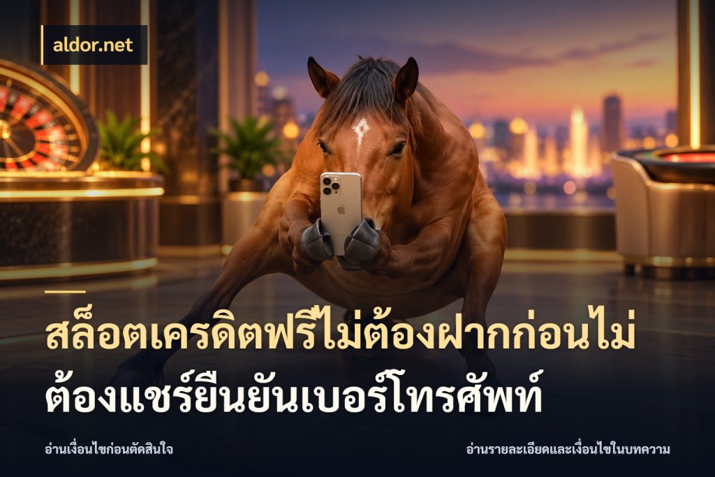 สล็อตเครดิตฟรีไม่ต้องฝากก่อนไม่ต้องแชร์ยืนยันเบอร์โทรศัพท์ สายโบนัสเลือกมุมเครดิตให้ตรงสไตล์ สไตล์ aldor.net