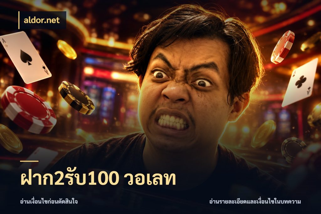 ฝาก2รับ100 วอเลท จับประเด็นยอดรับก่อนเลือกความสนุก ในมุม aldor.net