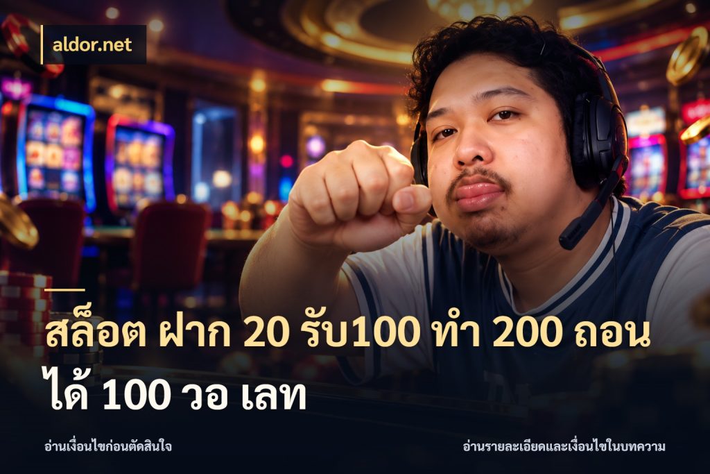 สล็อต ฝาก 20 รับ100 ทํา 200 ถอนได้ 100 วอ เลท จับคู่โบนัสกับสไตล์เกมที่ชอบ ในมุม aldor.net