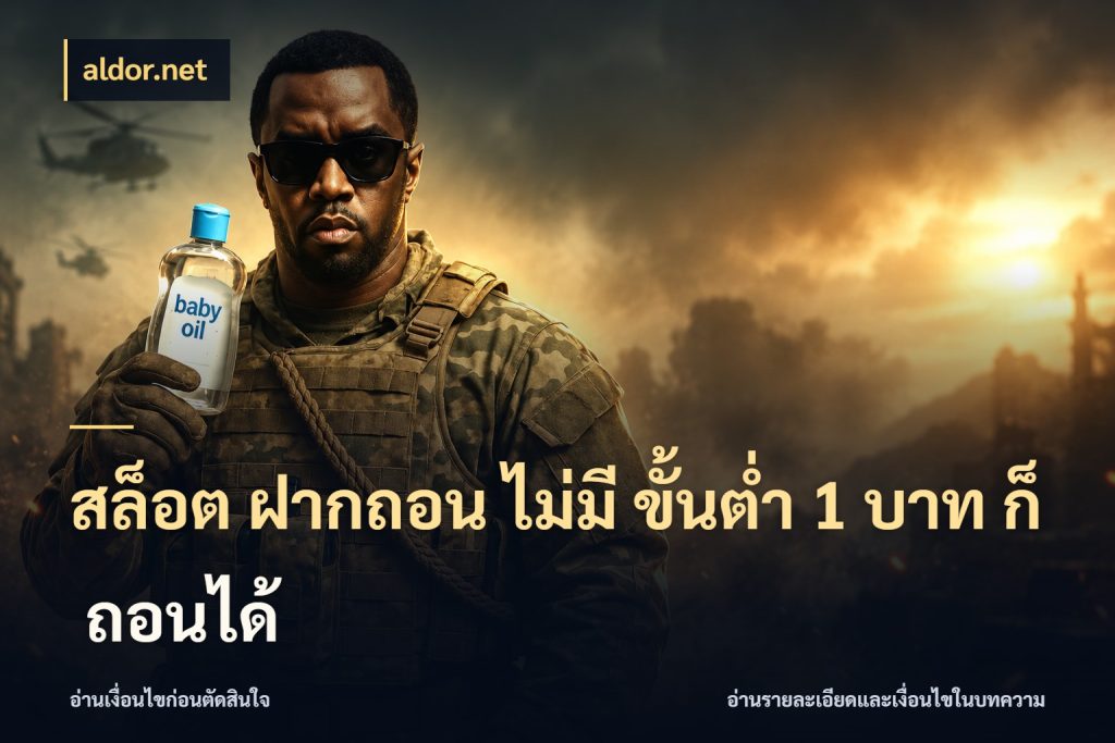 สล็อต ฝากถอน ไม่มี ขั้นต่ำ 1 บาท ก็ ถอนได้ จำนวนเริ่มต้นกับสไตล์เกมที่ชอบ ในมุม aldor.net
