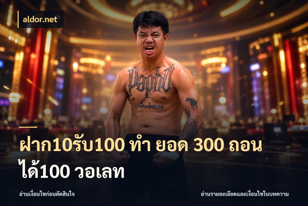 ฝาก10รับ100 ทํา ยอด 300 ถอนได้100 วอเลท สายโบนัสเลือกจังหวะสนุกได้อย่างไร กับ aldor.net