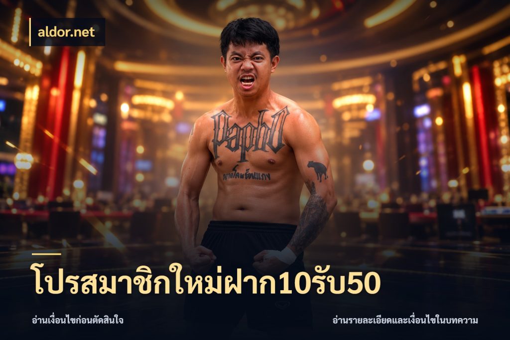 โปรสมาชิกใหม่ฝาก10รับ50 จับคู่โบนัสกับสไตล์เกมที่ชอบ ในมุม aldor.net