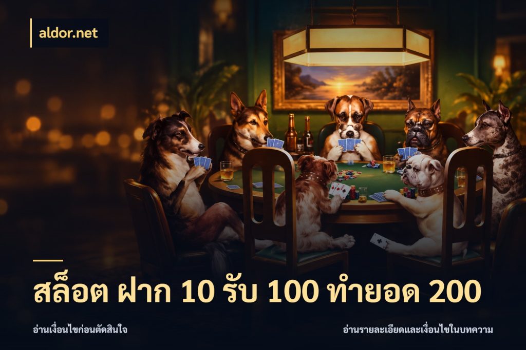 สล็อต ฝาก 10 รับ 100 ทำยอด 200 รูปแบบโบนัสกับสิทธิ์ของสายเกม ในมุม aldor.net