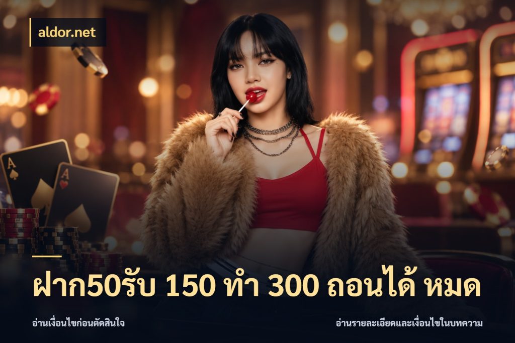 ฝาก50รับ 150 ทำ 300 ถอนได้ หมด เครดิตกับรูปแบบโปรที่ตรงใจ ในมุม aldor.net