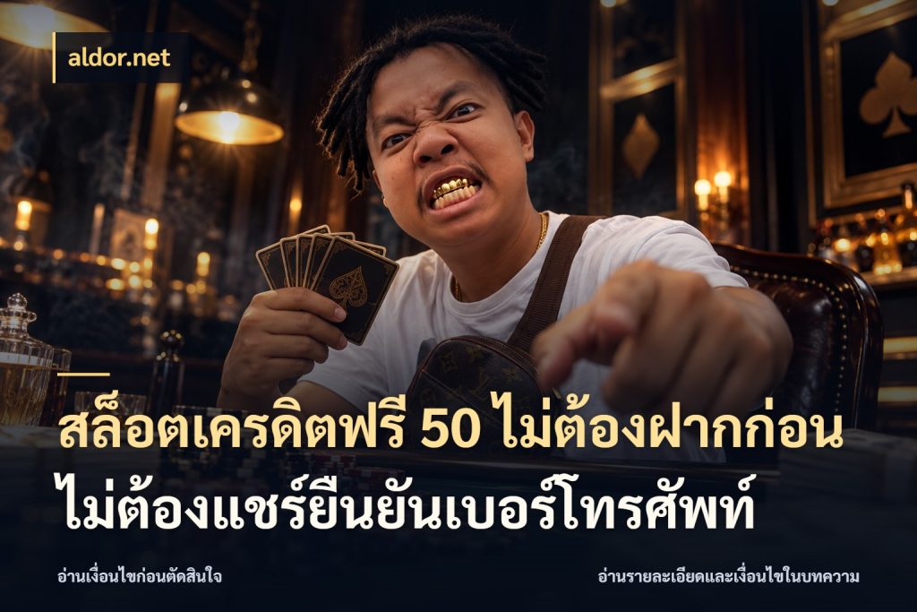 สล็อตเครดิตฟรี 50 ไม่ต้องฝากก่อนไม่ต้องแชร์ยืนยันเบอร์โทรศัพท์ เครดิตฟรีกับจังหวะลุ้นที่คุณเลือก ในมุม aldor.net