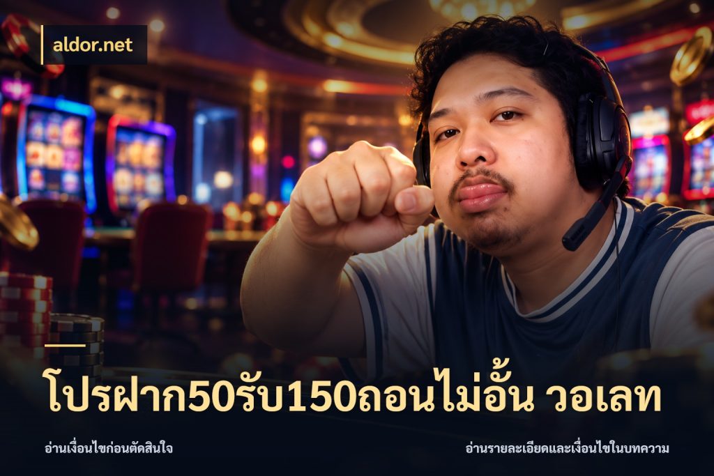 โปรฝาก50รับ150ถอนไม่อั้น วอเลท aldor.net เครดิตกับรูปแบบโปรที่ตรงใจ