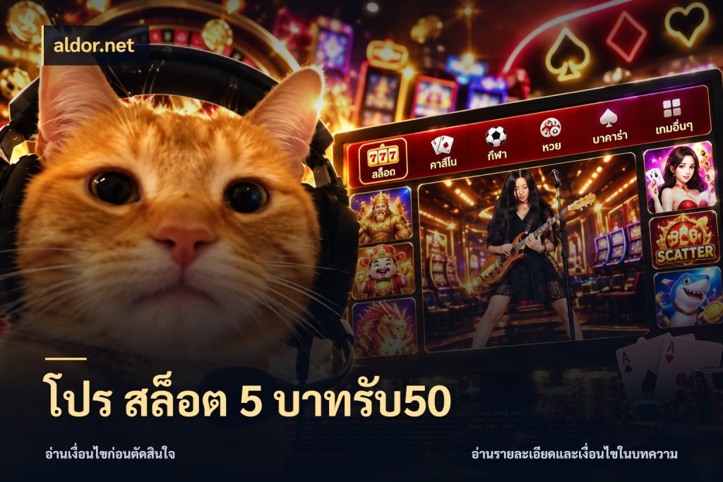 โปร สล็อต 5 บาทรับ50 สีสันของโปรฝากและยอดรับ สไตล์ aldor.net