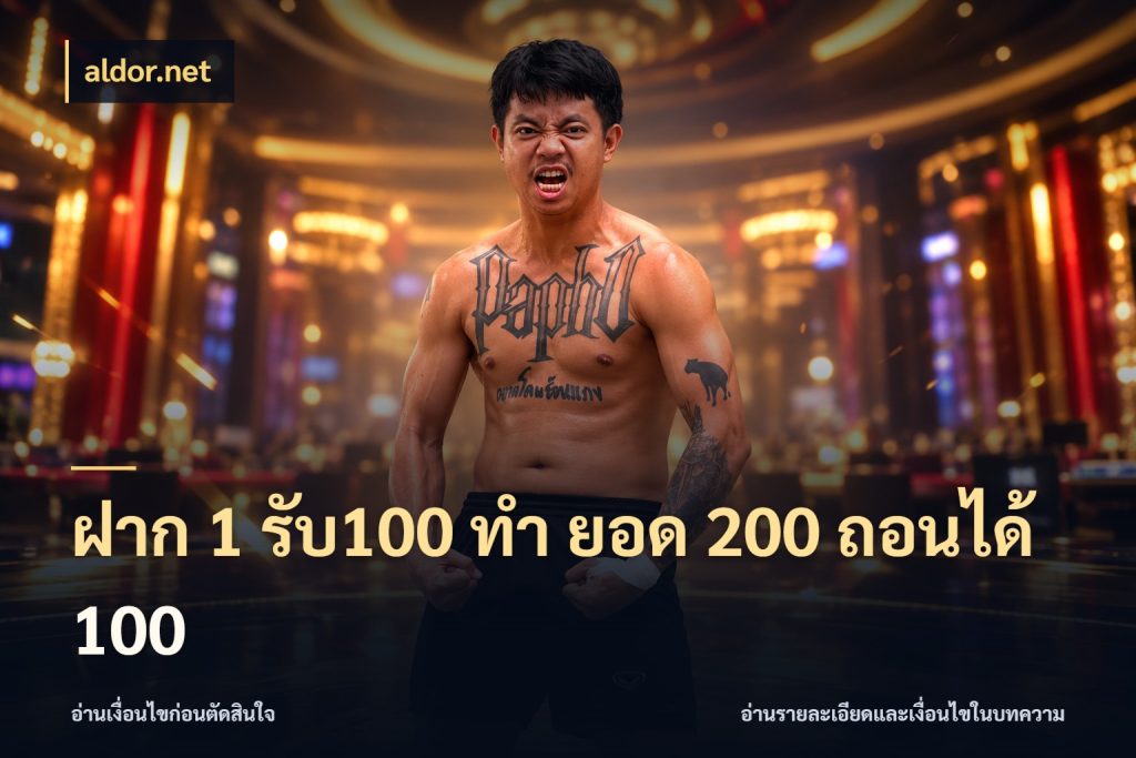 ฝาก 1 รับ100 ทํา ยอด 200 ถอนได้ 100 จุดเด่นของเครดิตที่คนชอบเกมอยากรู้ ในมุม aldor.net